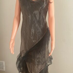 Jeff Gallana Paris sheer cocktail long dress